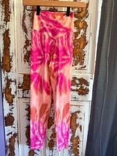 OFFLINE by Aerie Real Me Crossover High-Waisted 7/8 Leggings Pink Tie-Dye Size S