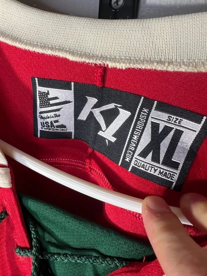 Camiseta deportiva de hockey vintage con cinturón de grano Beer Minnesota Wild Color Way XL hecha en EE. UU. Foto 4 de 4