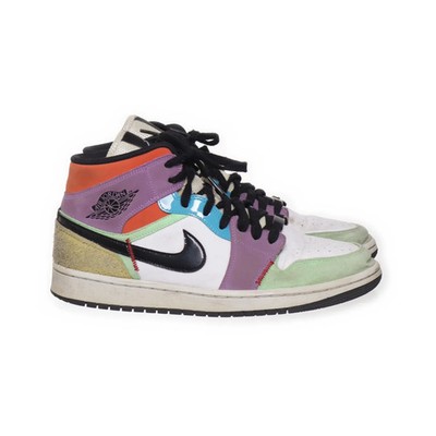 Nike Air Jordan, Sneaker, Größe: 43, model: 1 mid se multi-color, Leder #NfM
