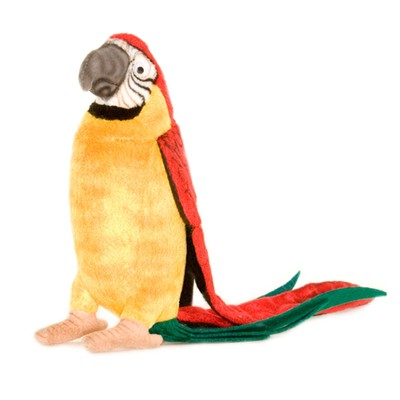 Hansa Parrot Plush Animal Toy, 7'', Yellow and Red