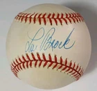 Lou Brock Signed Autographed Baseball Rawlings NL COA & CASE St. Louis Cardinals