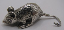 Beautiful English Hallmarked Sterling Silver Life Sized Harvest Field Mouse