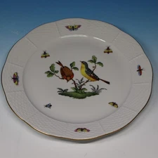 Herend Hungary Porcelain Rothschild Bird - 10" Dinner Plate 1524 - Motif 7