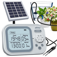 Solar Drip Irrigation System, 490 Timer Modes, 50FT Automatic Plant Watering Kit