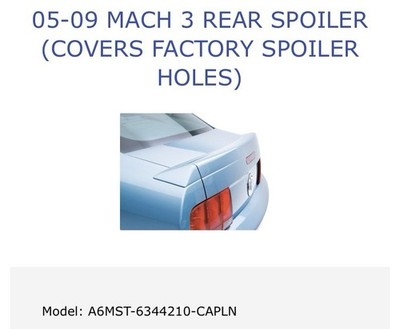 05-09 MUSTANG MACH 3 REAR SPOILER (COVERS FACTORY SPOILER HOLES) 3dCARBON