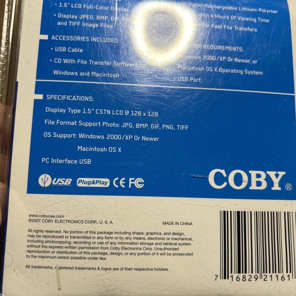 Sealed 2007 Black DP KEY  COBY  Digital Keychain PC Interface USB  1.5LCD Color - Image 4 of 4