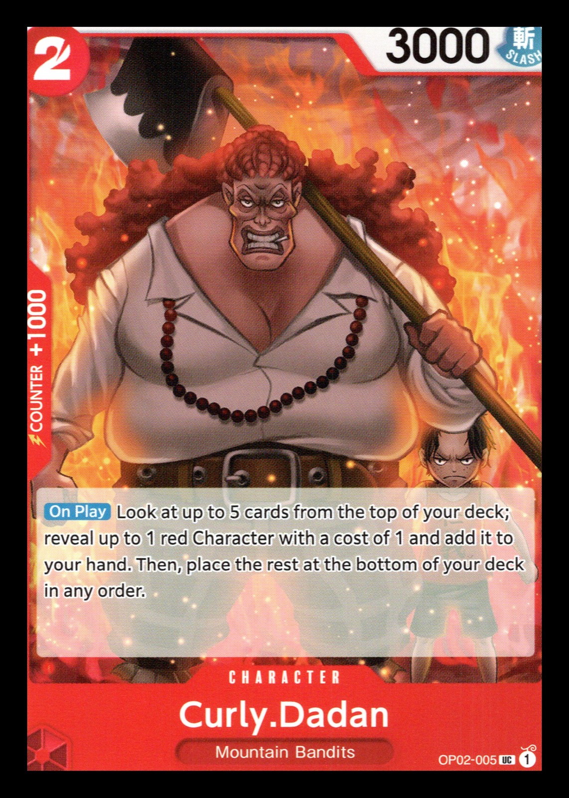 Curly.Dadan (Pirate Foil) UC Premium Booster -The Best- Vol. 2 OP02-005 NM