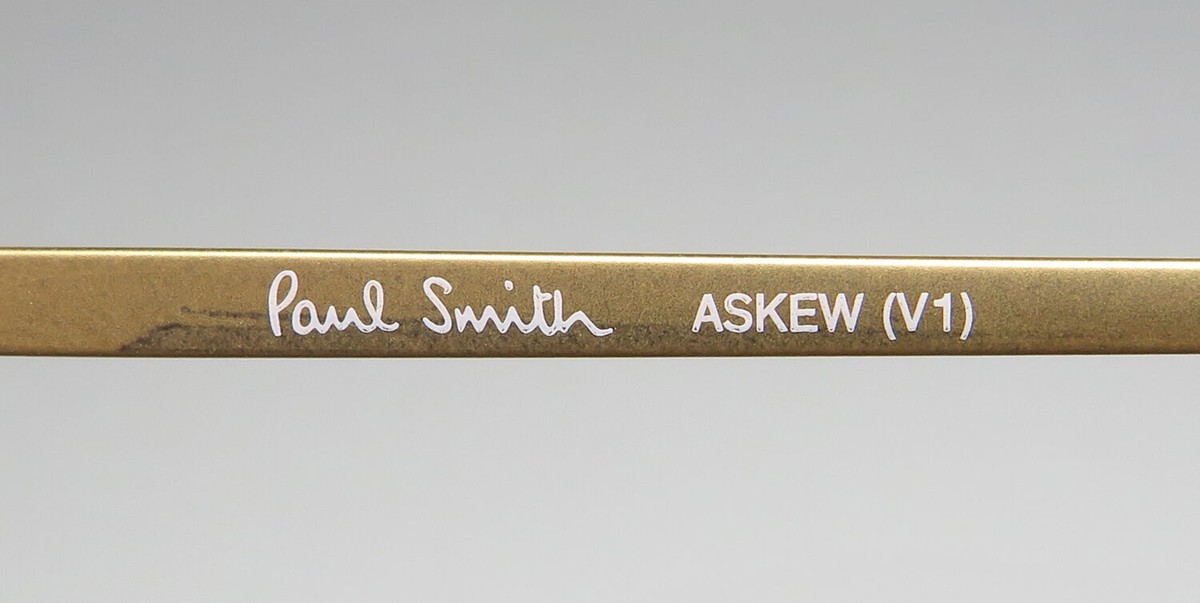 NEW PAUL SMITH ASKEW (V1) GLASSES GEOMETRIC 56-15-145 GOLD