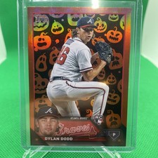 2023 Topps Update Series Dylan Dodd Halloween Jack O Lantern Foil Rookie Card. rookie card picture