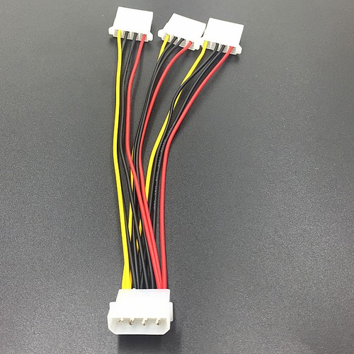 IDE Power Cables 4 Pin Molex Male To 3 Port Molex Female Power Supply Splitter - Afbeelding 11 van 14