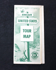 VINTAGE 1948 SINCLAIR OIL GASOLINE UNITED STATES TOUR MAP