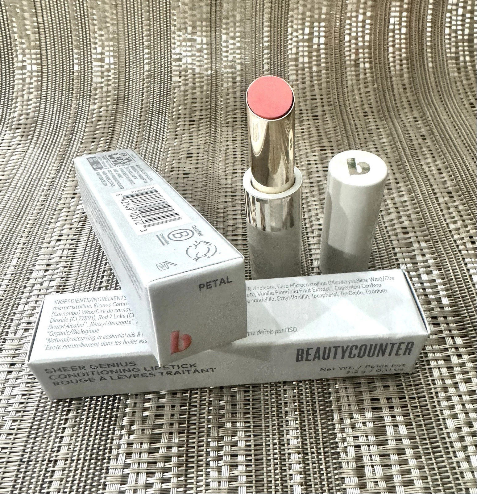 (2-Pack) Beautycounter Sheer Genius Conditioning Lipstick PETAL Beauty Counter