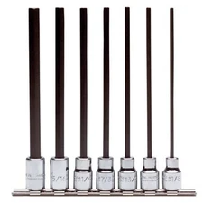 Proto J4990-7XL 7-Piece Full Polish 3/8" Drive Extra-Long  Hex Bit Set