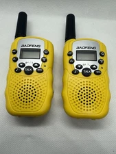 Baofeng BF-T3 Yellow Walkie Talkies Pair 2 Way Radio Handheld Kids Toy Set