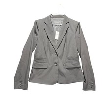 Banana Republic Blazer Women 8 Black Two Button Professional 210370-00-1