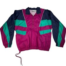 Vintage Road Runner Sports Windbreaker M Colorblock Nylon Jacket 90s 1/2 Zip