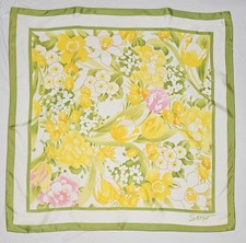 Vintage Scarf Spring Floral Water Repellent Made In Japan by S M Kent/Avon
