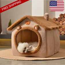 Foldable Pet House Bed   Washable Cat Cave Sofa for Small Dogs  Cats
