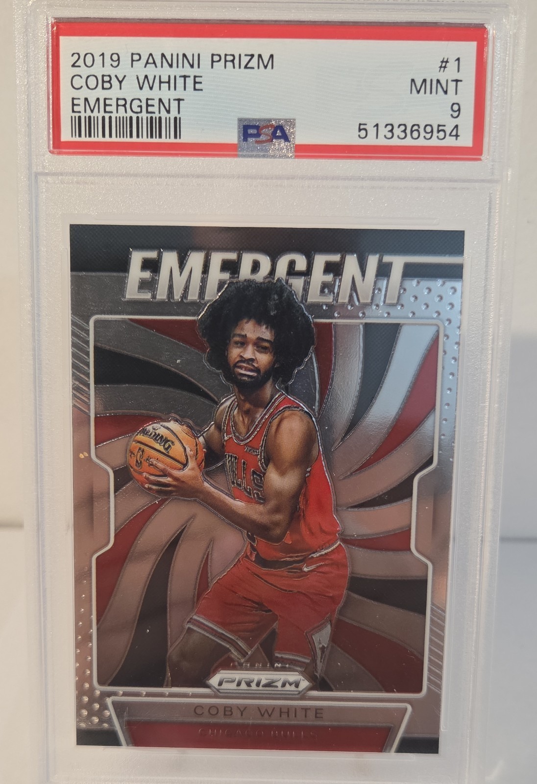 2019-20 Panini Prizm - Emergent Coby White #1 (RC) PSA 9