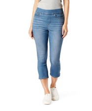Signature By Levi Strauss  Co. Gold Label Shaping Pull-On Capris Me Indigo 10