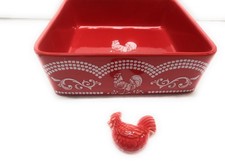 Temp-tations Square Napkin Holder,Paper weight,Brownie Bkr,Doodle Doo Red T49441