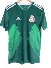 Mexico 2018 World Cup Home Jersey Adidas Climalite Green Soccer Shirt Size Large