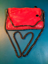 Stella McCartney Falabella Mini / Clutch Rosso con Catena a Spalla + Zipper (VB)