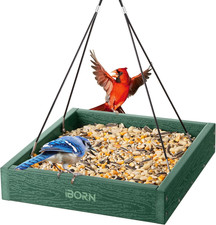 Platform Bird Feeder Tray Bird Feeders for Outdoors Hanging for outside Flat Bir