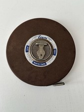 VINTAGE EVANS 100FT WHITE STEEL TAPE MEASURE 100' MADE IN USA