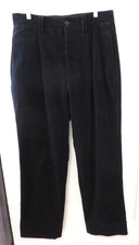 MEN'S MARGARET HOWELL TOUGH HEAVY COTTON CORDUROY BLACK PANTS TROUSER, SZ M