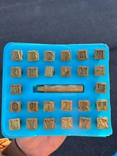 Craftool Vintage Leather Stamp Set  Alphabet - Original Package