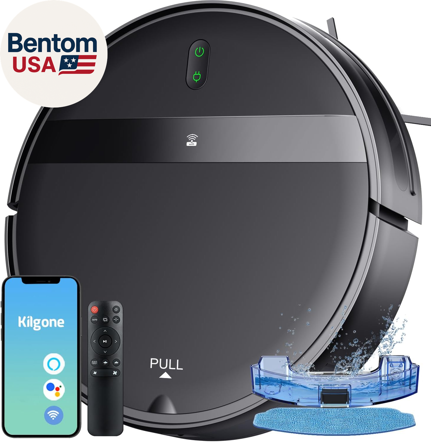 Robot Vacuum and Mop Combo, App/Alexa Control, Smart Robot Vacuum Cleaner, Ultra-image