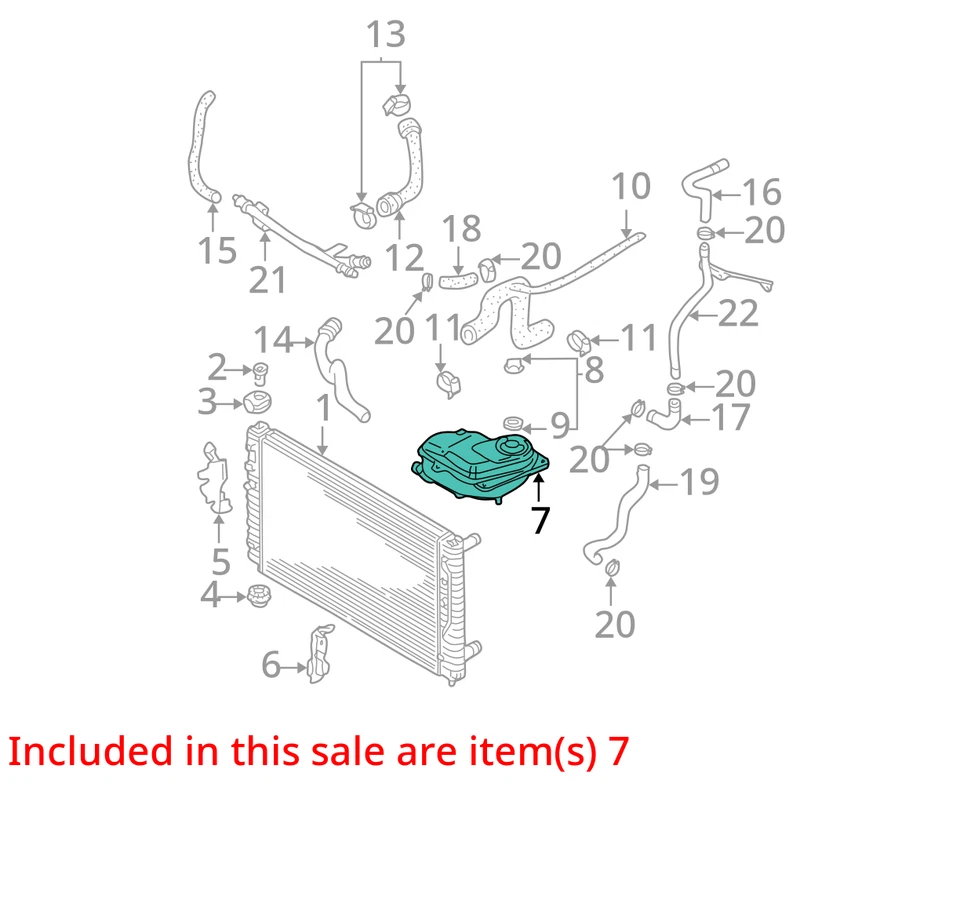 2004 Volkswagen Passat Coolant Overflow Bottle OEM 127K Miles - LKQ425858468 - Image 4 of 4