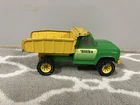Vintage 1970’s Tonka Green and Yellow Dump Truck Pressed Steel Model # 13190