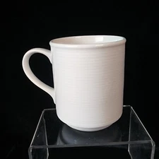 Rene Ozorio Aura Stackable White Porcelain Coffee Tea Mug Cup