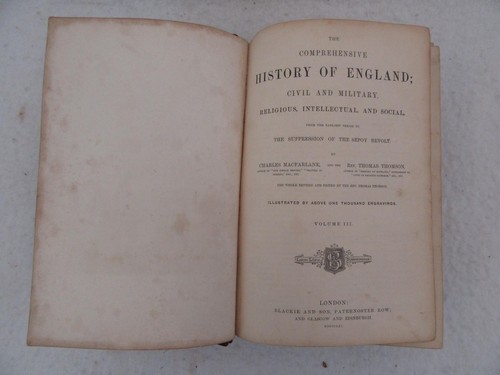 Macfarlane COMPREHENSIVE HISTORY OF ENGLAND 1861 Blackie & Son Vol's 2 & 3 - Picture 10 of 12