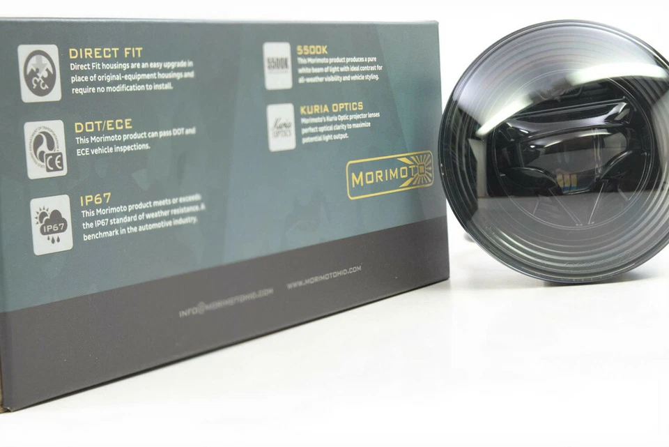 Montajes de luces antiniebla blancas puras Morimoto XB LED 5500K para Jeep Wrangler JL 2018+ Foto 3 de 4