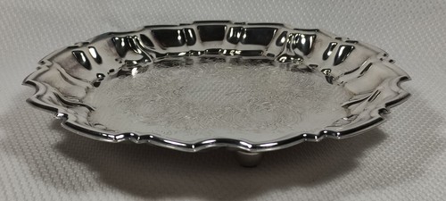 Vintage Wallace Silver Plate Chippendale Scalloped Salver Waiter Tray No Monogra - Picture 9 of 14