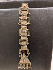 Vintage handmade long Afghan Kuchi pendant Tribal jewelry piece