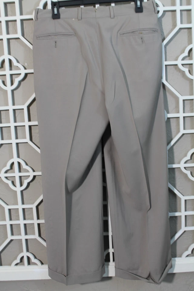 Pantalones Armani Para Hombre 33 Beige Negocios Lana Diseñador Collezioni Italia 33x27 DEFECTUOSOS Foto 2 de 4