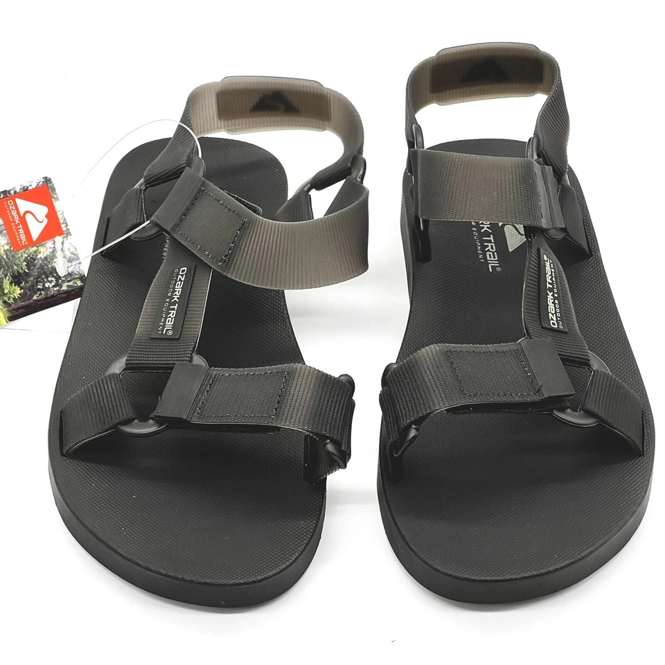 Sandálias Ozark Trail masculinas ao ar livre pretas casuais novas com etiquetas caminhada leve tamanho 11 - Imagem 2 de 4