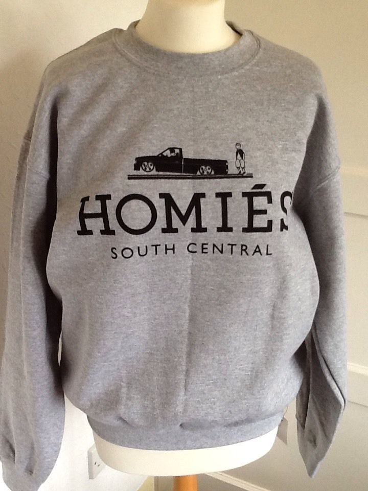 BLTEE BRIAN LICHTENBERG GREY SWEATSHIRT HOMIES PRINT COTTON SIZE M NEW
