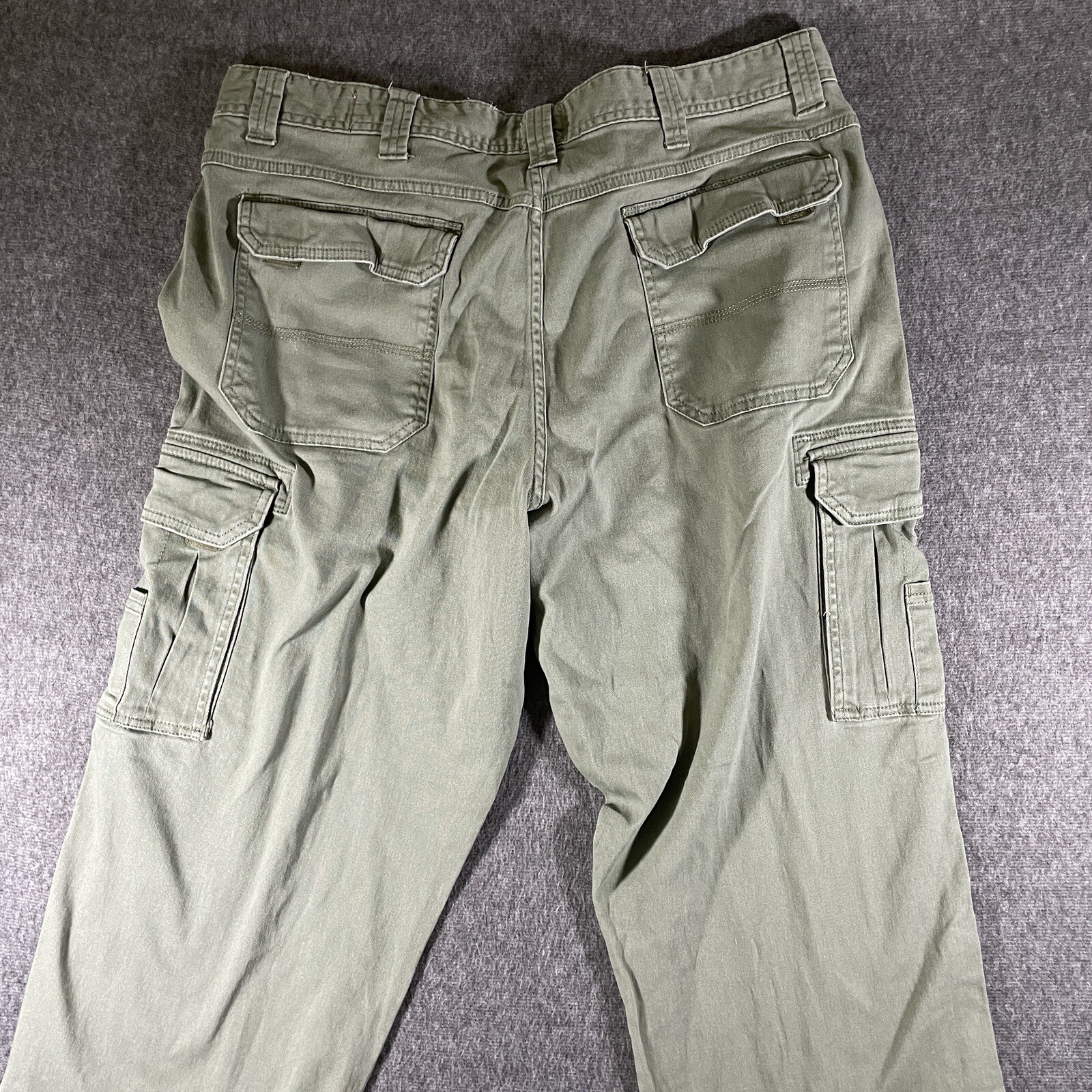 Red Head Pants Mens 40x30 Cargo Ripstop Green Cotton Work Wear Utility Outdoor *
