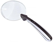 Lupa WEDO ze światłem LED, okrągła, bezramkowa, średnica: 80 mm