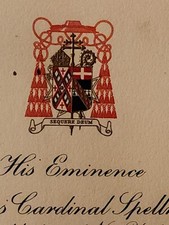 1967 AL SMITH DINNER CARDINAL SPELLMAN NELSON ROCKEFELLER LORNE GREENE TABLECARD