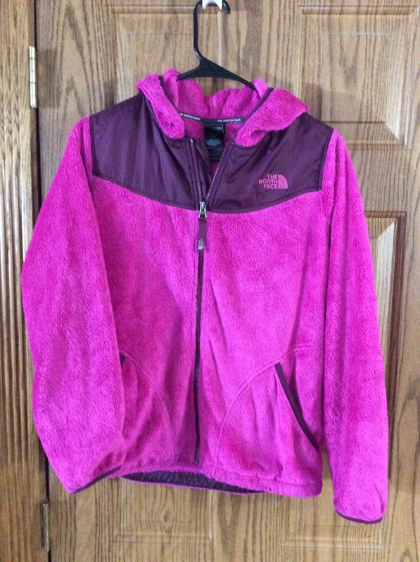 Girls The North Face Jacket Fleece Size XL (18) Pink VGUC