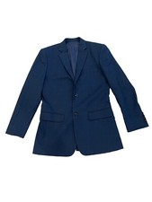 Men  s Tailored Sport Coat 2-Button Single Breasted Plaid Blue Suit Jacket/Blazer