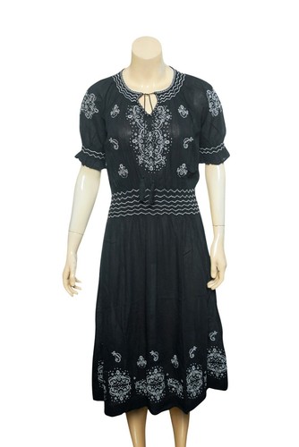 The Great Mercantile Embroidered Dress S 6 Women Casual Summer Midi NEW 32659 - Picture 3 of 8