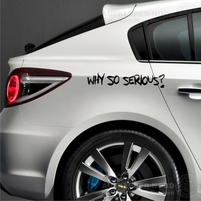 "Why So Serious" 20cm Schriftzug Aufkleber – Joker / JDM Sticker Für Auto, Wand & Mehr