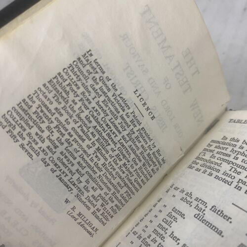 Vintage New Testament Collins Clear-Type Press Leather Bible Pocket Size - Bild 7 von 9